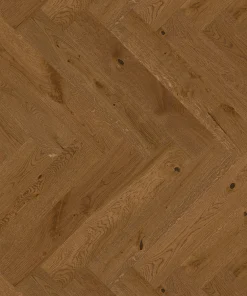 Alternative view of Barlinek Only Wood Herringbone 130 - Oak Brown Sugar