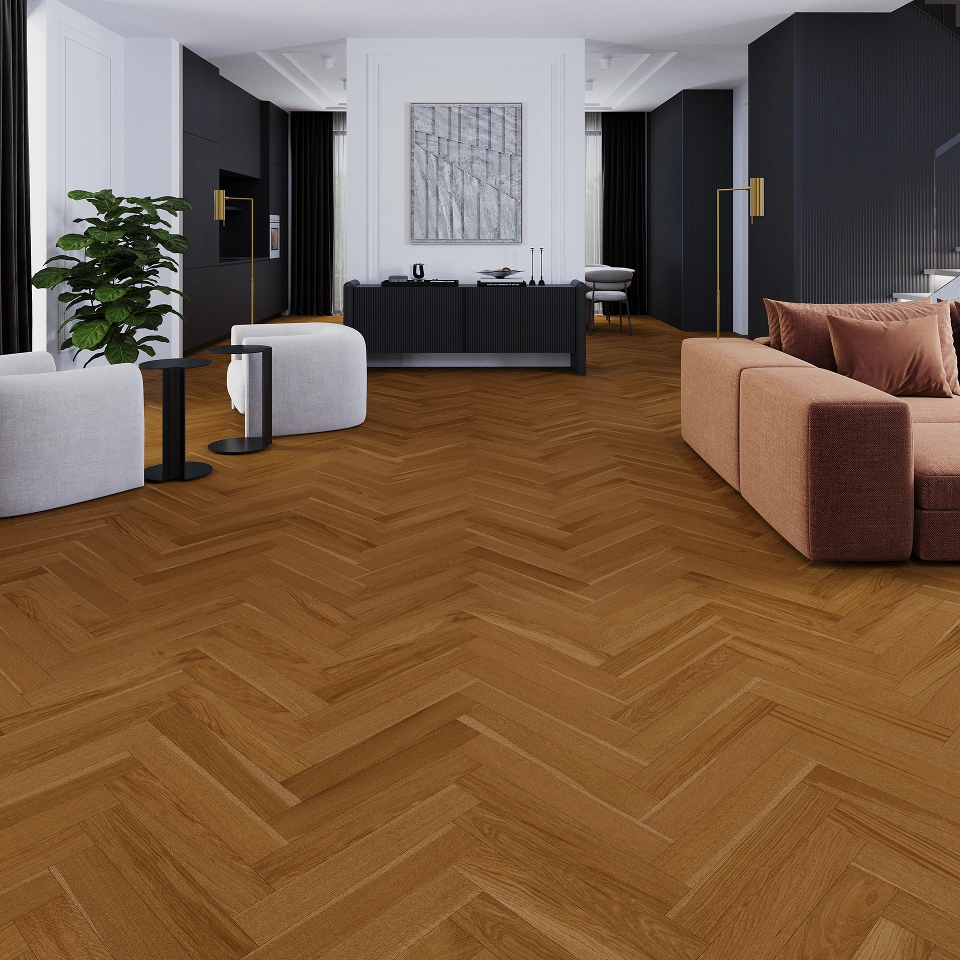 Barlinek Smart Wood Herringbone - VITARIA Origin Oak