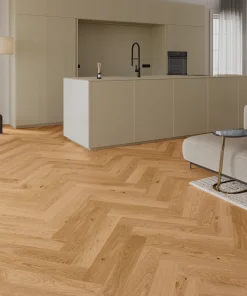 Barlinek Only Wood Herringbone 130 - Oak Toffee