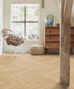 Alternative view of Tarkett Rigid Herringbone - Highland Oak Blond