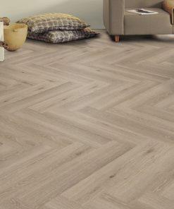 Alternative view of Tarkett Rigid Herringbone - Highland Oak Classic Grey
