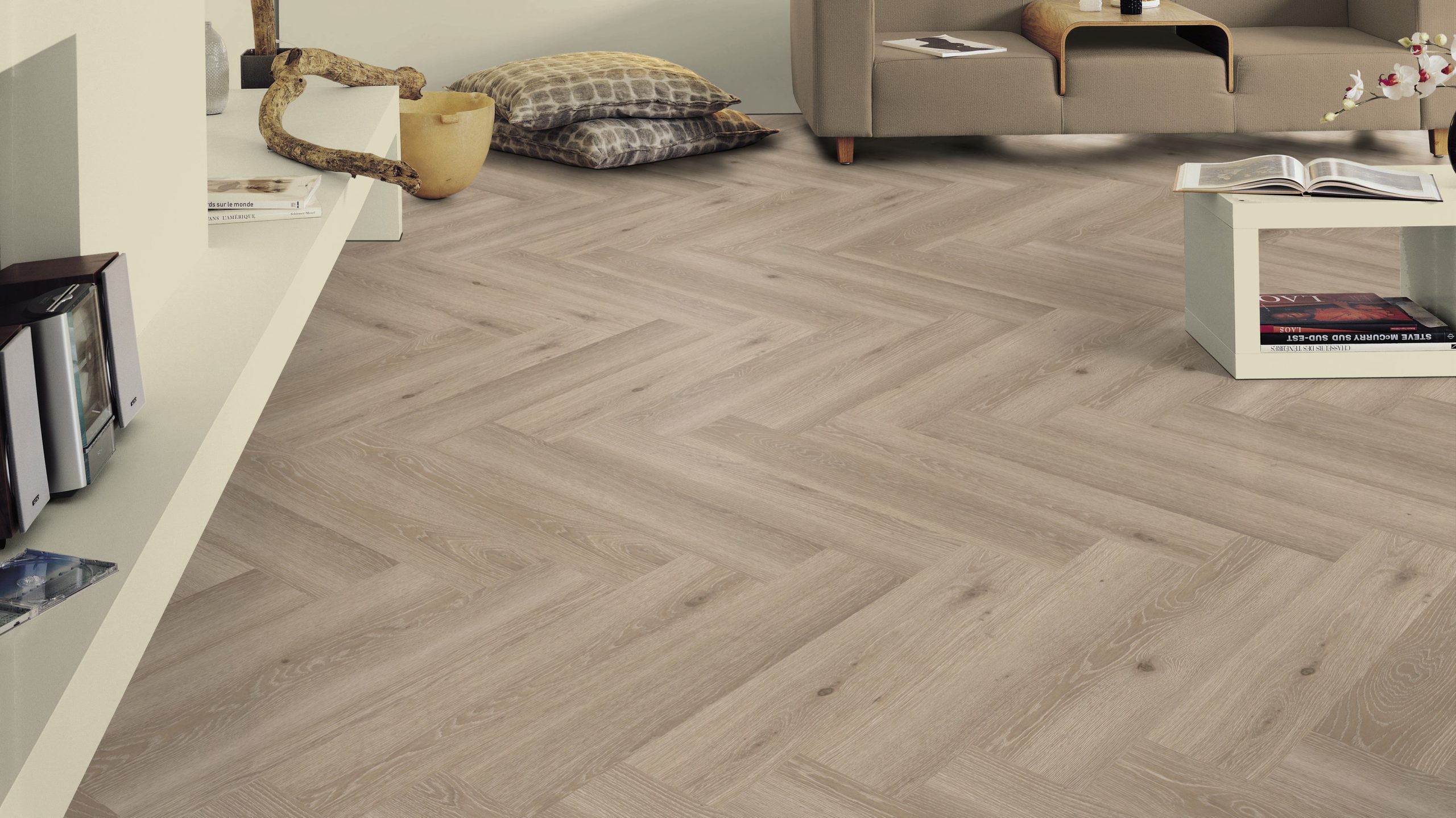 Tarkett Rigid Herringbone - Highland Oak Classic Grey - Image 2