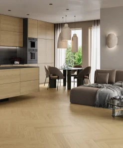Alternative view of Barlinek Next Step Herringbone - Cream Oak